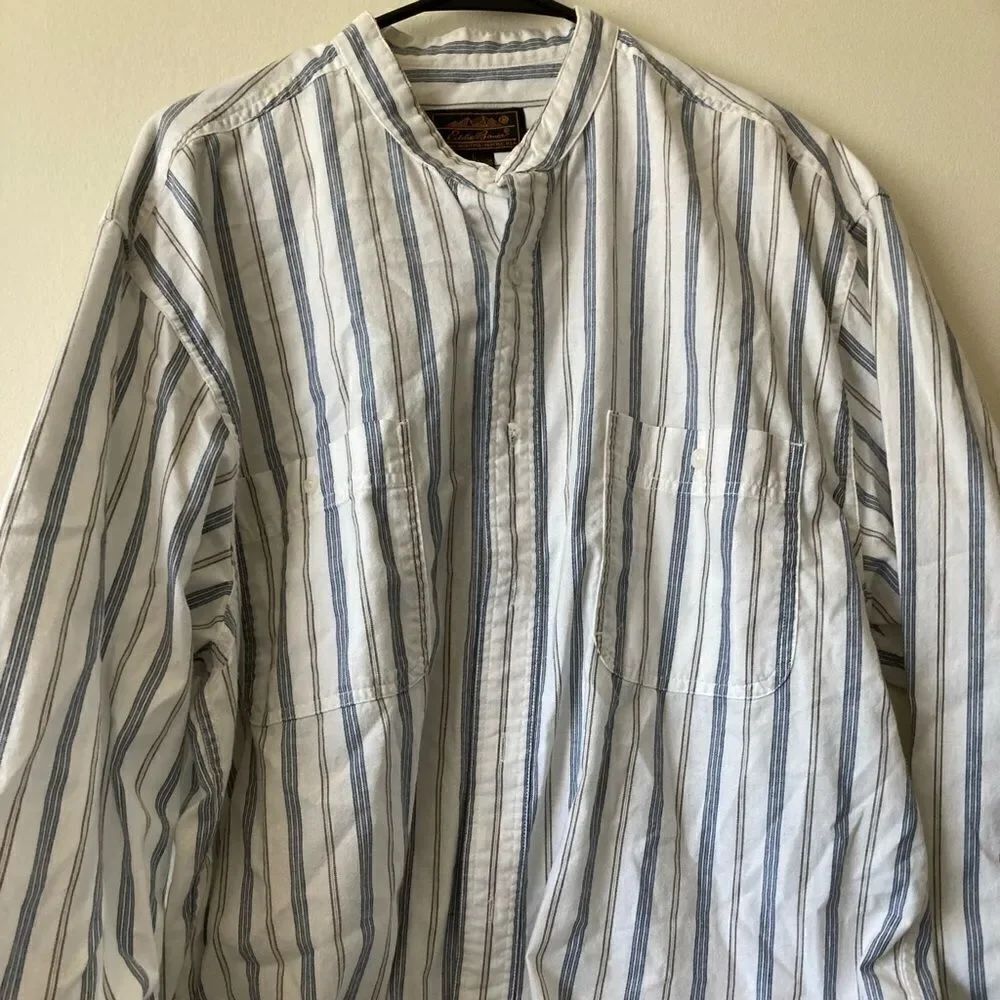 Mens Vintage Eddie Bauer Long Sleeve Button Down Shirt